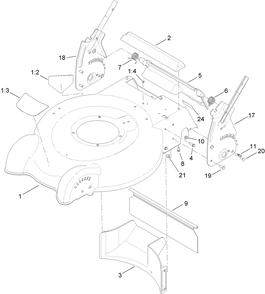 Housing And Height-Of-Cut Assembly Diagram and Parts List for 10630 (313000001 - 313999999)(2013) Lawn Boy Lawn Mower